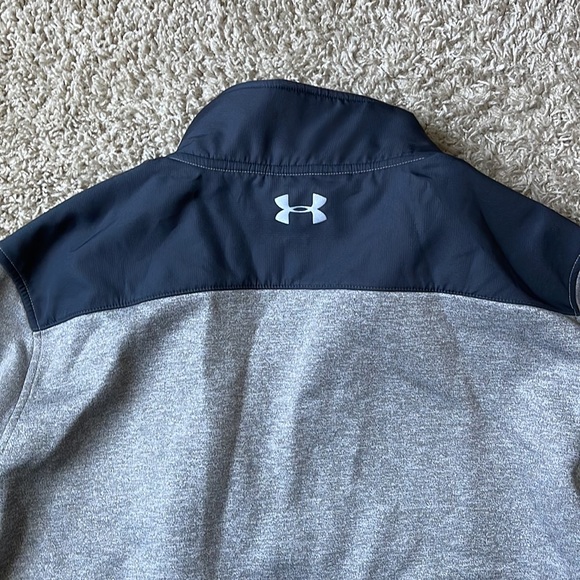 NWT Men’s Under Armour Gray/Navy Infrared Storm Zip Up Loose Jacket Size XL - Picture 6 of 8